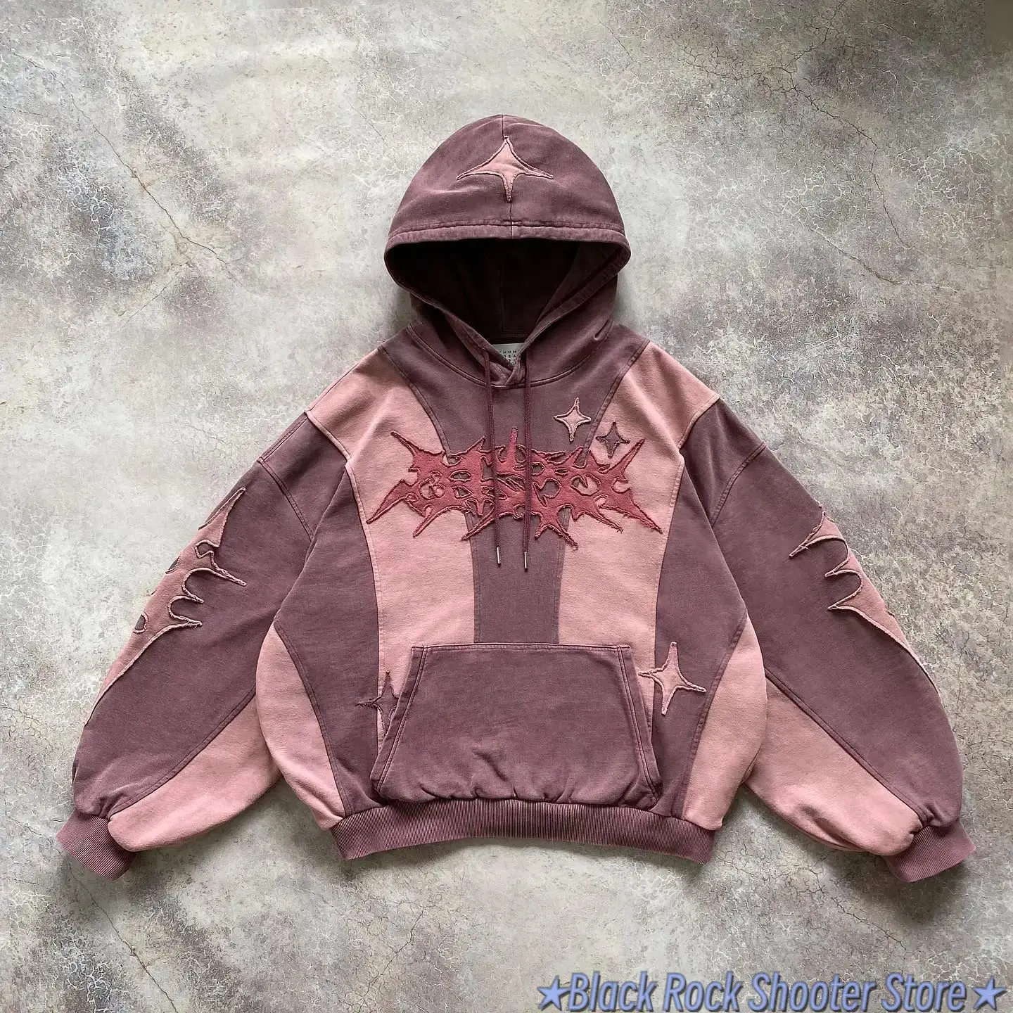 Sweats à capuche à motifs géométriques Punk Y2K - Kf sd cbcf d a b d f fbc f bs sweats capuche motifs g om triques pour jeunes vestes patchwork sweat shirt gothique high streetwear hip - Tenue de festival