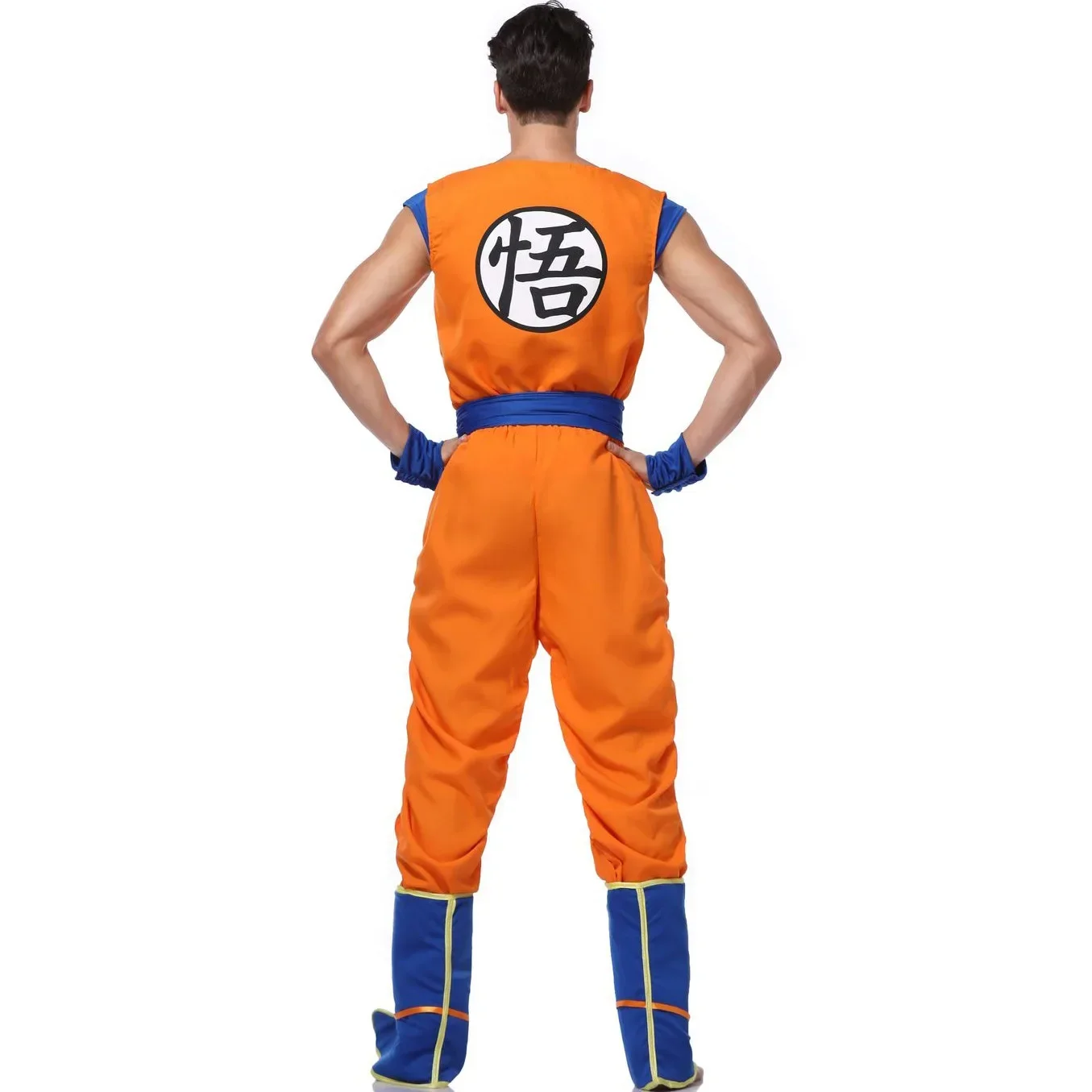 Costume de cosplay "Son Goku" dans Dragon Ball Z - Kf s fb b c f dcc e e b c ar smile heroes smile play cosplay costume anime japonais son goku combinaison orange fur s up dam - Tenue de festival