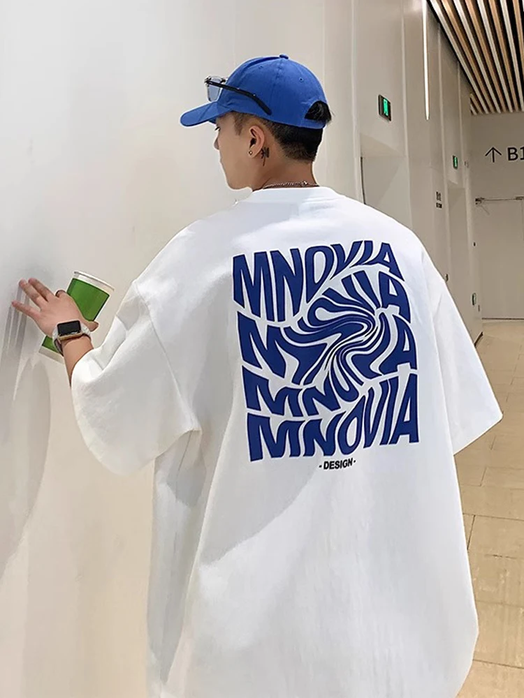 T-shirt oversize MNOVIA - Kf s f d cab ac d a t shirt manches courtes pour homme v tement en coton de qualit streetwear hip hop la - Tenue de festival