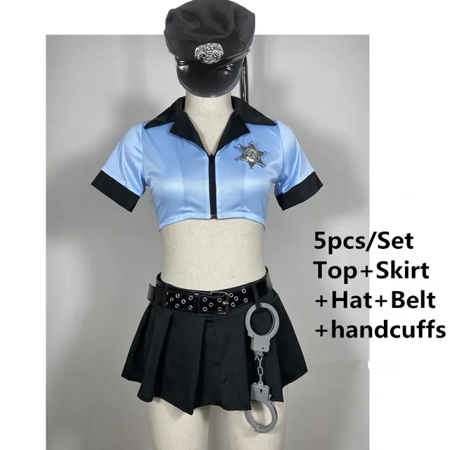 Costume de cosplay uniforme de police sexy pour femme 3