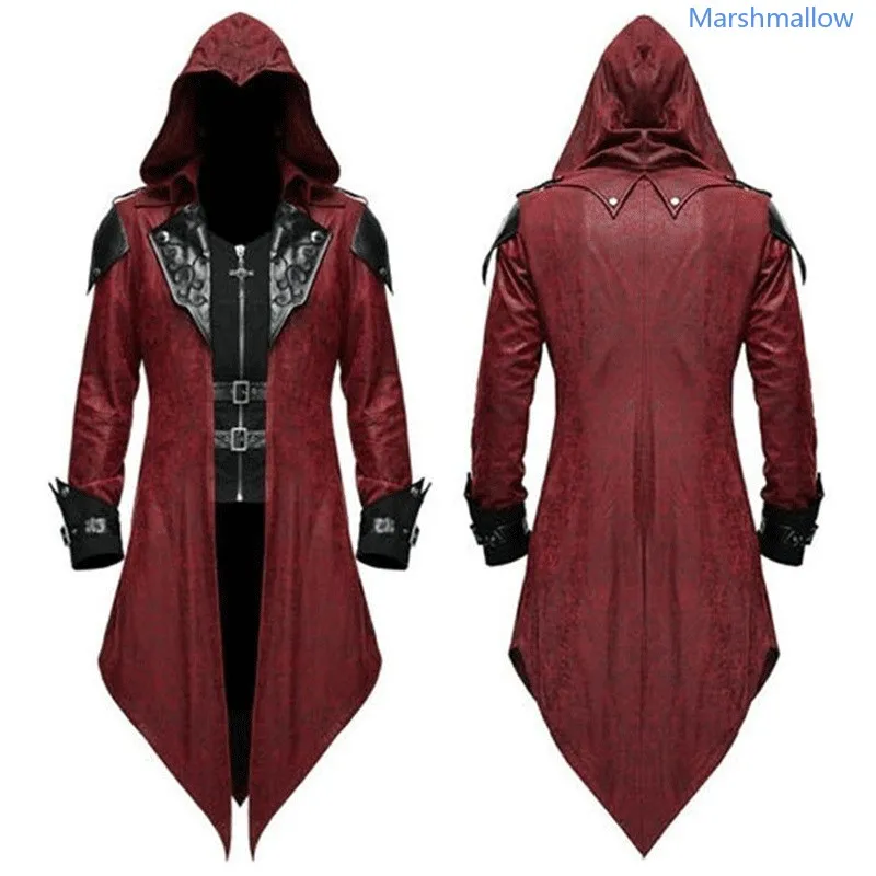 Costume de cosplay Assassin Creed - Kf s bf b c d eab ada r costume de cosplay du jeu assassin creed m di val veste capuche edward streetwear v tements - Tenue de festival