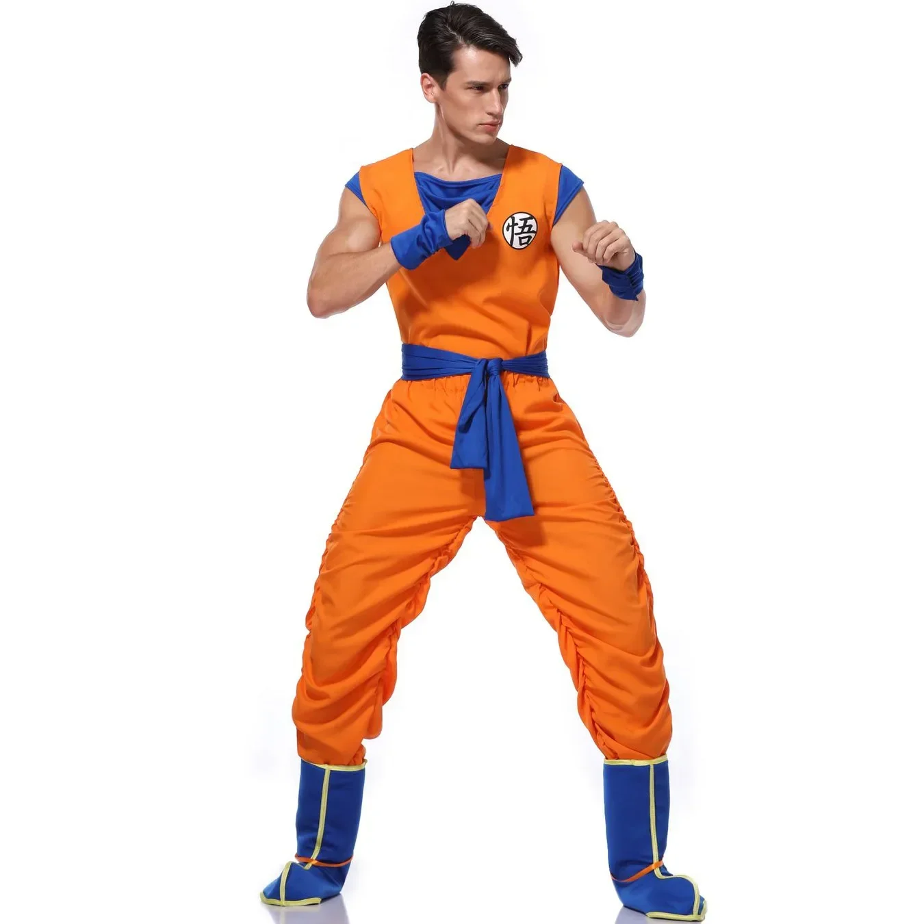 Costume de cosplay "Son Goku" dans Dragon Ball Z - Kf s e a d c dd a b f a e smile heroes smile play cosplay costume anime japonais son goku combinaison orange fur s up dam - Tenue de festival