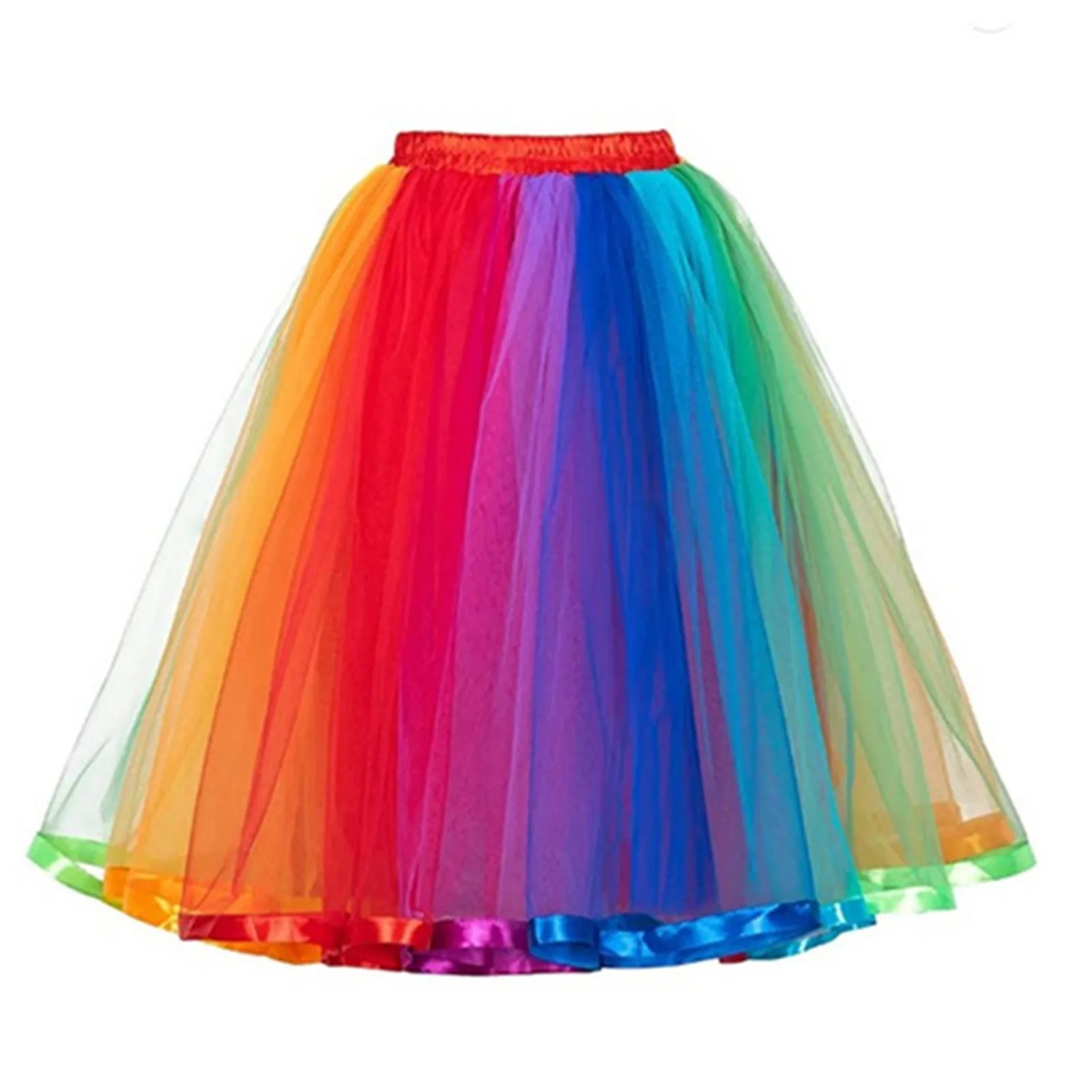 Jupe arc-en-ciel en tulle