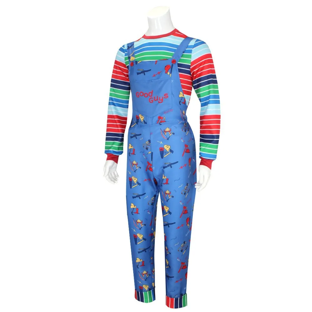 Costume de cosplay "Chucky" - Kf sb df eb cd ab ba a b f cw chucky cosplay costume pour hommes et femmes chemise et pantalon tr fles film halloween carnaval f - Tenue de festival