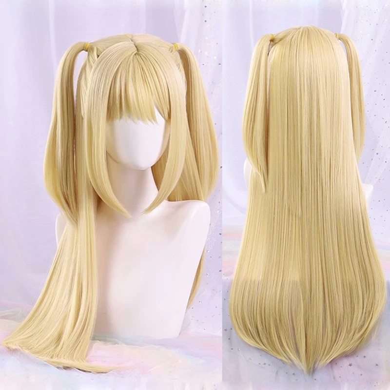 Perruque de cosplay "Misa Amane" dans Death Note - Kf sc d ac bc fc cd bae perruque cosplay anime misamisa amane cheveux longs blonds double t heat degree hair hmatte en party - Tenue de festival