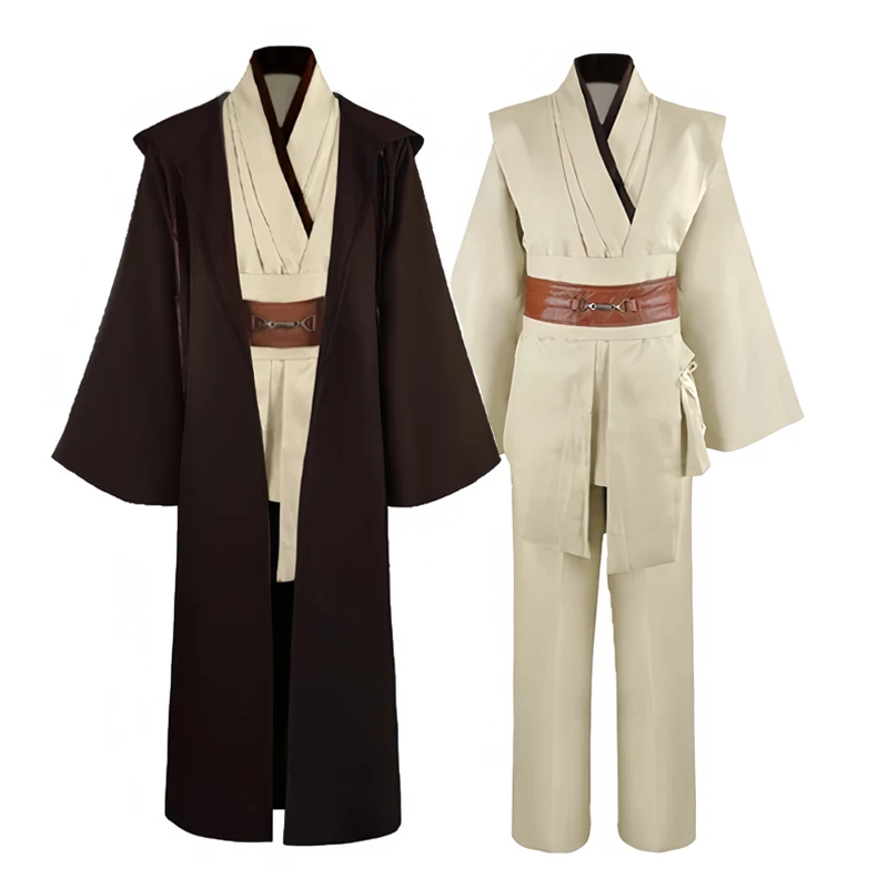 Costume de cosplay "Obi Wan Kenobi" dans Star Wars - Kf sd a c a f f fe baddc t costume obi wan kenobi pour homme robe de oral alier jedi tunique capuche uniforme ensemble complet - Tenue de festival