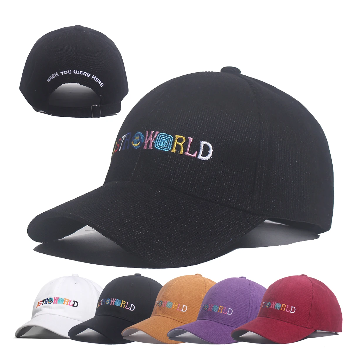 Casquette Astroworld - Kf se ef c f bb a b dab k casquette de baseball en velours c tel pour homme et femme chapeau brod astroworld unisexe r - Tenue de festival