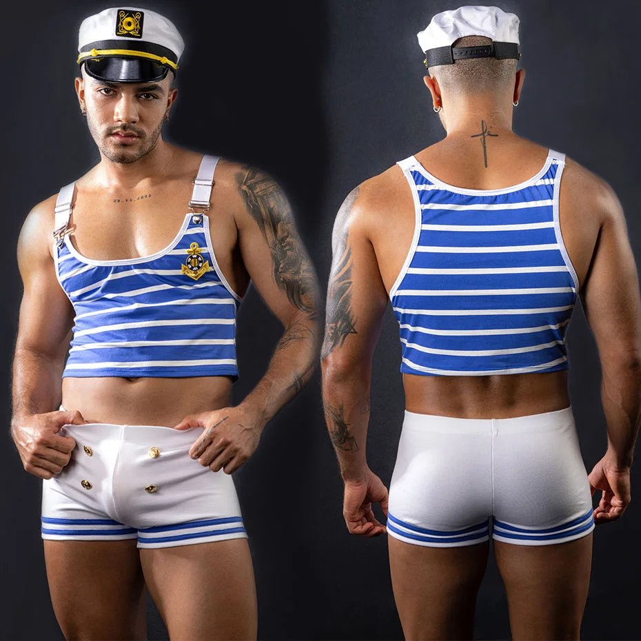 Uniforme de marin sexy - Kf se e eaebb f aa ca cf n jsy uniforme de marin sexy pour homme lingerie cosplay sous v tements bl costume porno - Tenue de festival