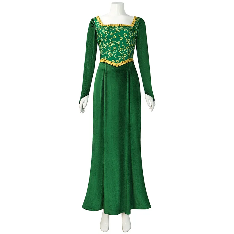 Costume de cosplay "Fiona" dans Shrek - Kf seed ca c af b a c m shrek cosplay costume pour femme robe de princesse anime robe fiona verte velours sexy v tements - Tenue de festival