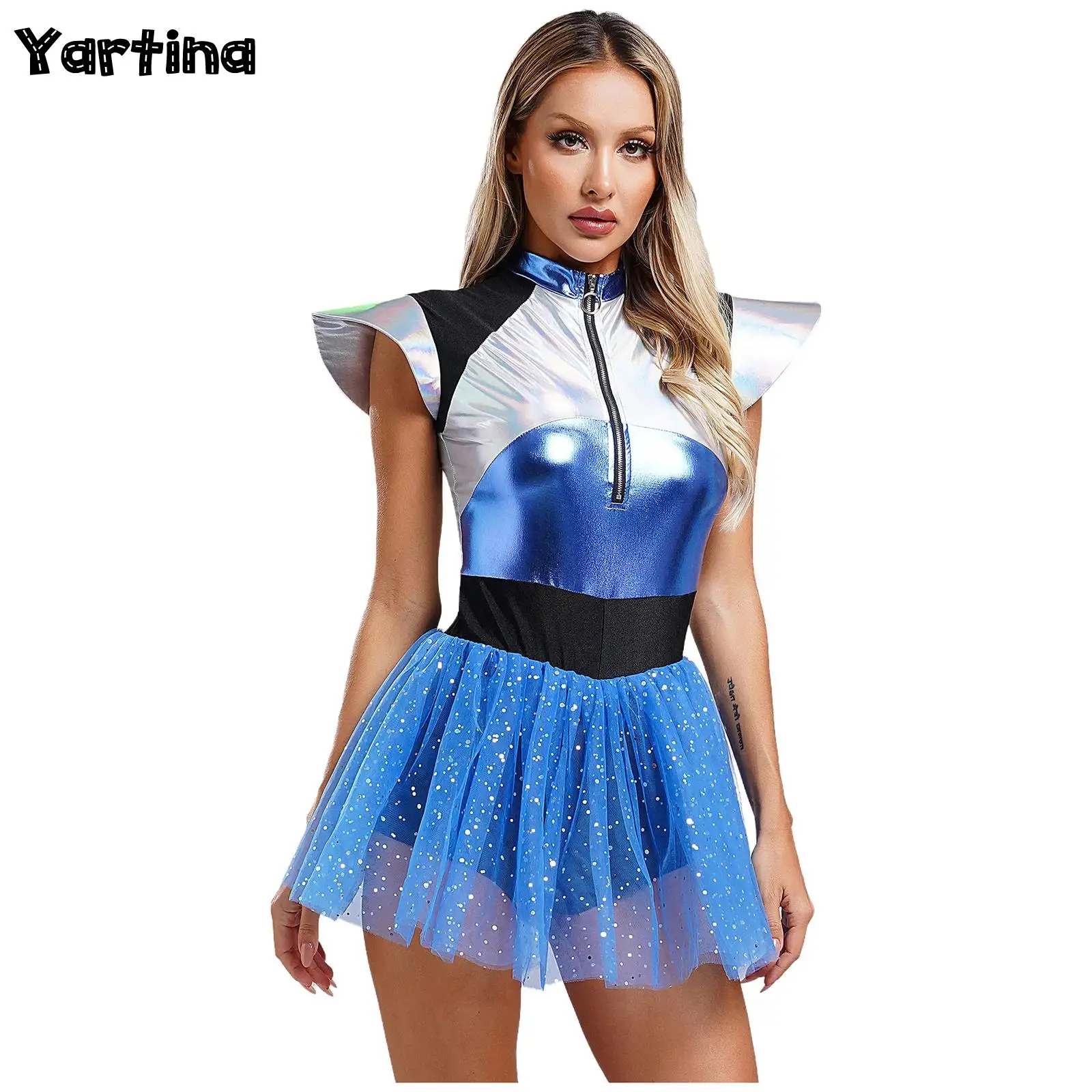 Robe de cosplay de robot astronaute - Kf s b b a ac a aa fm costume de cosplay de robot d astronome extraterrestre pour femmes cadet de l espace tenues d - Tenue de festival