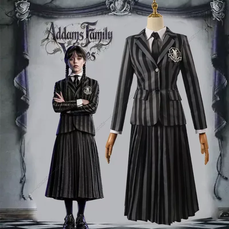 Uniforme scolaire de cosplay Mercredi de la famille Addams 3