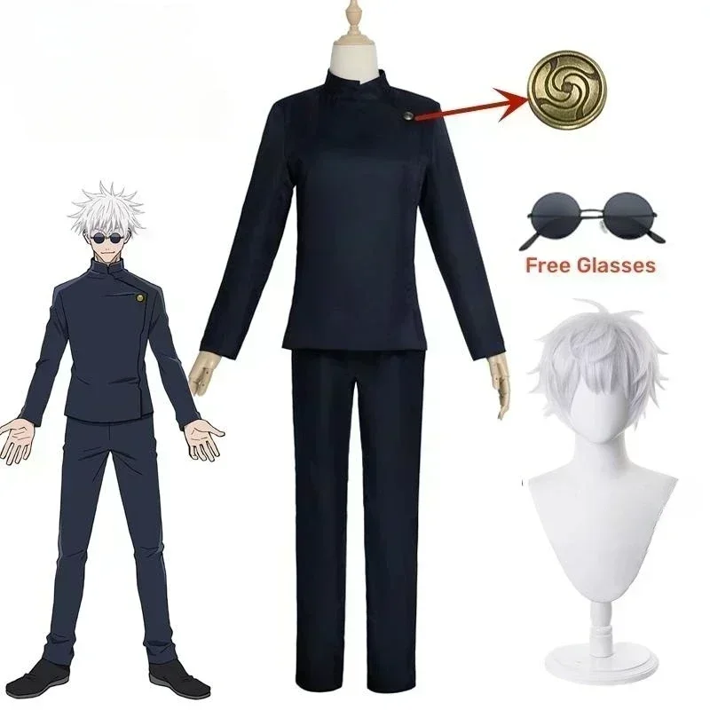 Costume de cosplay de "Satoru Gojo" dans Jujutsu Kaisen - Kf s f b b ae ed ed e uniforme de cosplay anime gojo satoru jujutsu kaimmense costume de cosplay gojo satoru uniforme de lyc - Tenue de festival