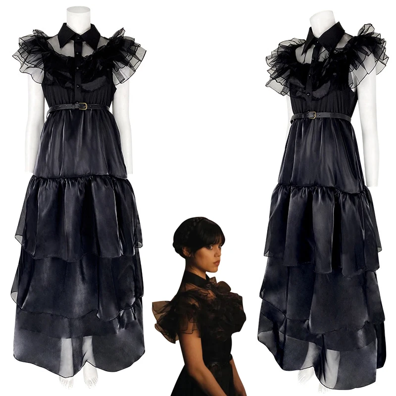 Robe de cosplay "Mercredi" de la famille Addams - Kf sb a a b bd a eb a l - Tenue de festival