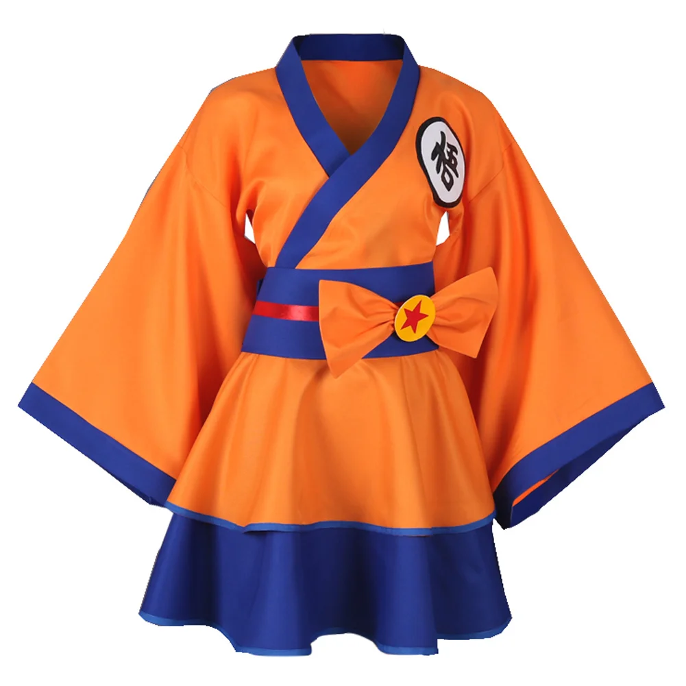 Kimono cosplay "Goku" dans Dragon Ball Z - Kf se f f c d b af dd robe kimono lolita pour adulte fille et femme d guisement goku cosplay tenue d halloween - Tenue de festival