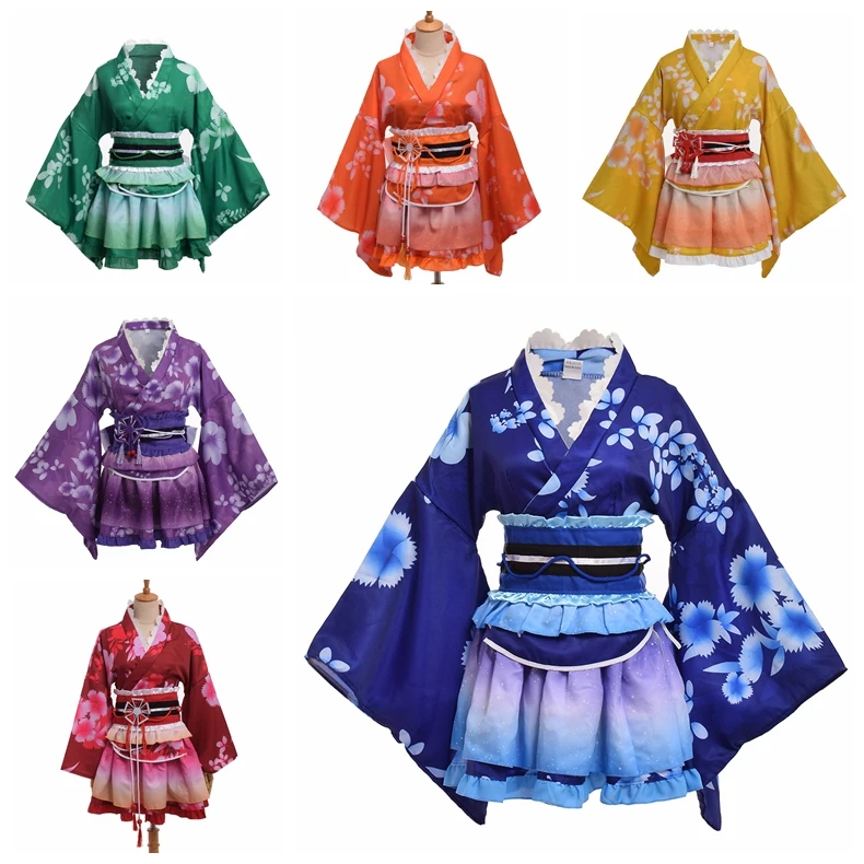 Costume de cosplay robe Yukata pour filles - Kf h c cf eef ba e - Tenue de festival