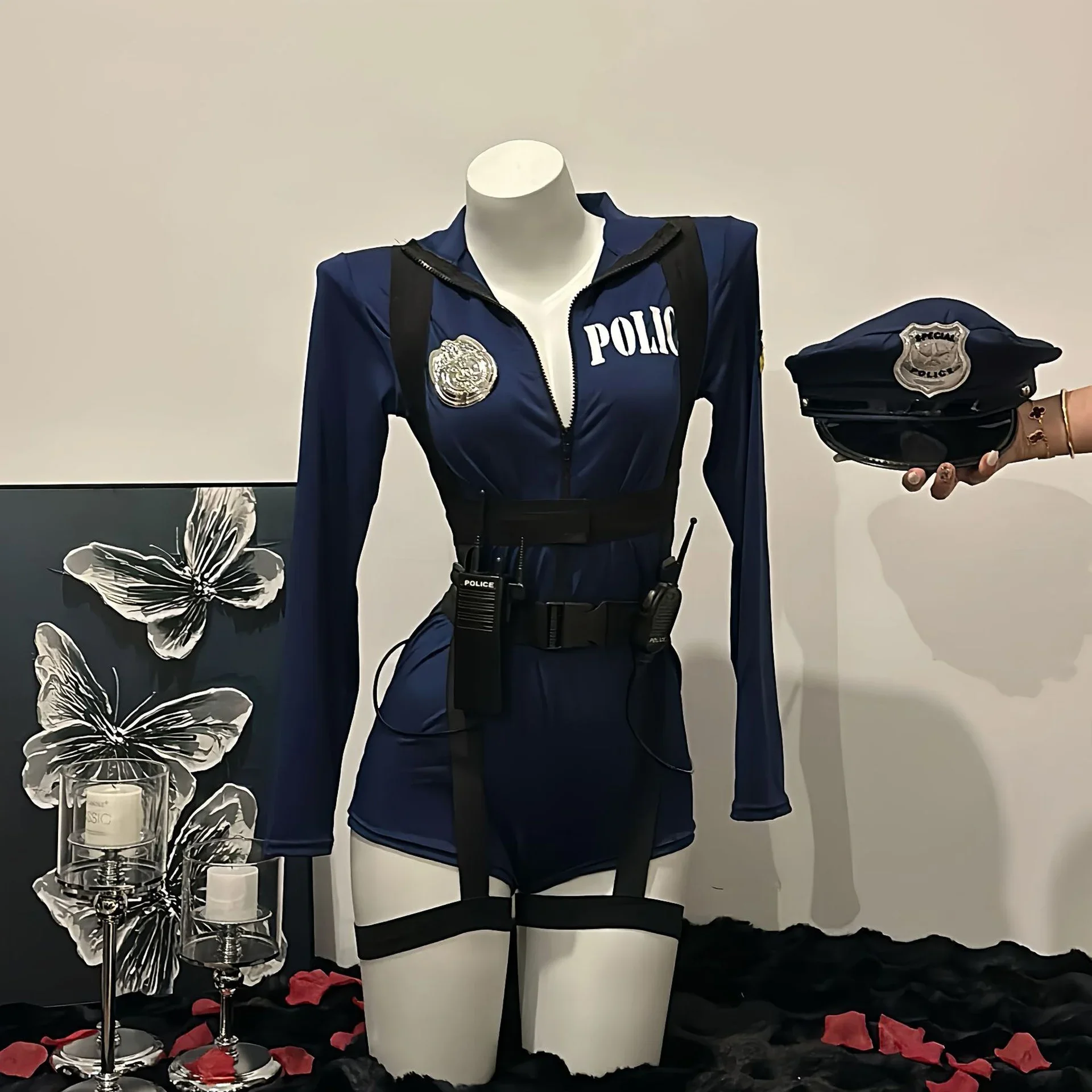 Costume de policière sexy (avec quépi) - Kf s e fdcca ab f a ea aeb i - Tenue de festival