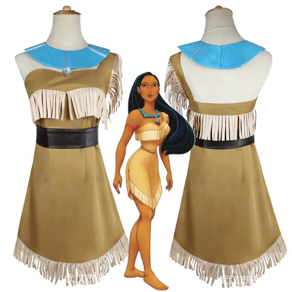 Costume cosplay de Princesse Pocahontas - Kf s a fe b e b ea et - Tenue de festival