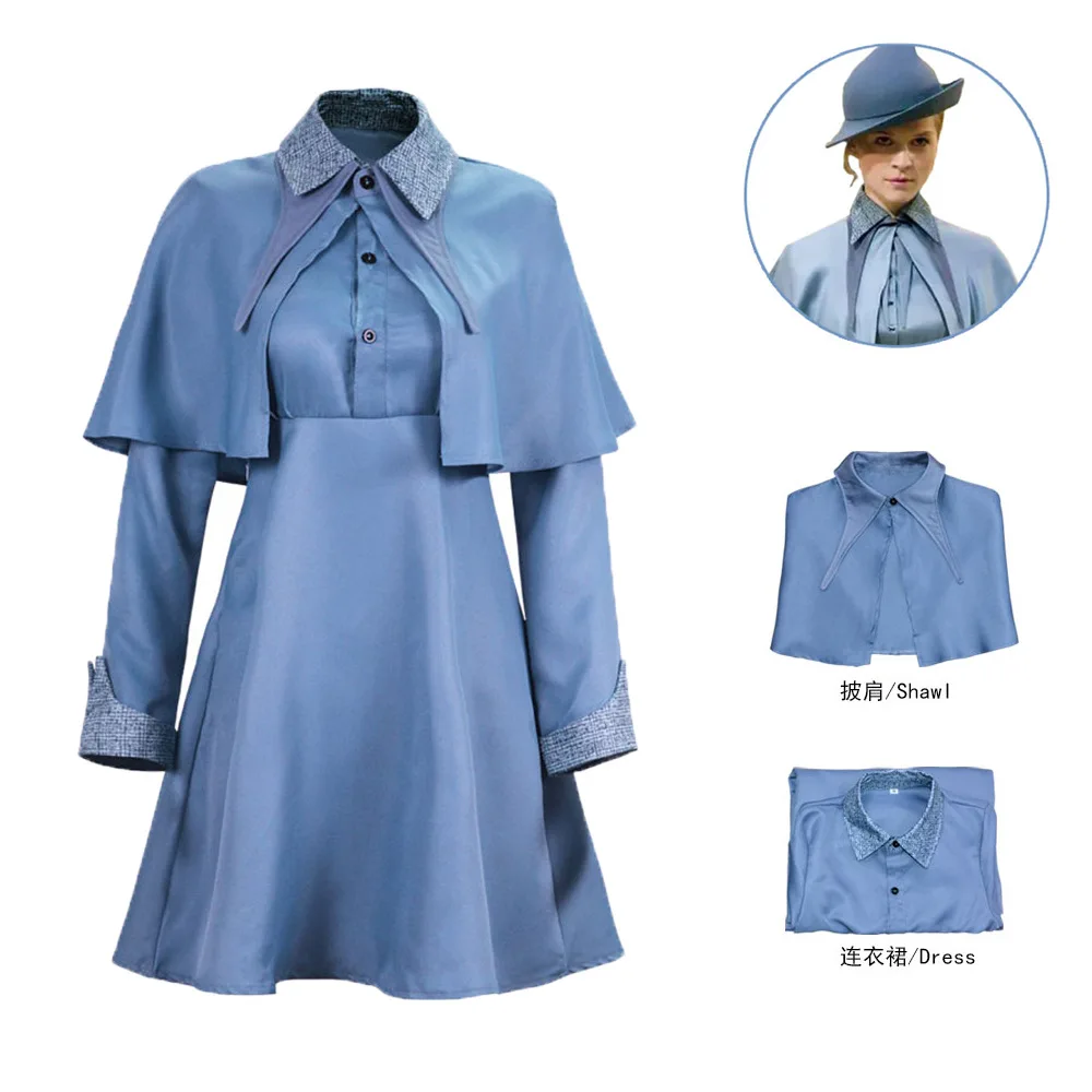 Costume de cosplay "Fleur Delacour" dans Harry Potter - Kf s c c d ba eaef f df l - Tenue de festival