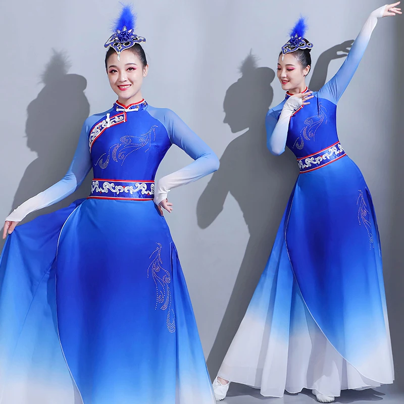 Robe traditionnelle de danse mongole - Kf sc f b d ffaa c af c q - Tenue de festival