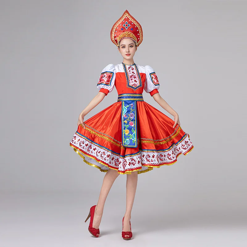 Robe de danse nationale traditionnelle russe - Kf sd ef b c b f fh - Tenue de festival