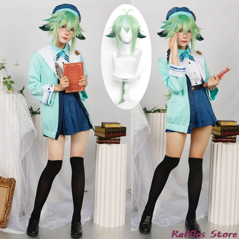 Costume de cosplay Sucrose dans Genshin Impact (avec perruque) - Kf sde a e b b f cb aacd b - Tenue de festival