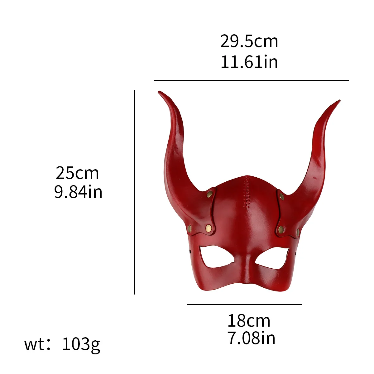 Masque en cuir rouge avec corne de diable - Kf s e d b daadf o - Tenue de festival