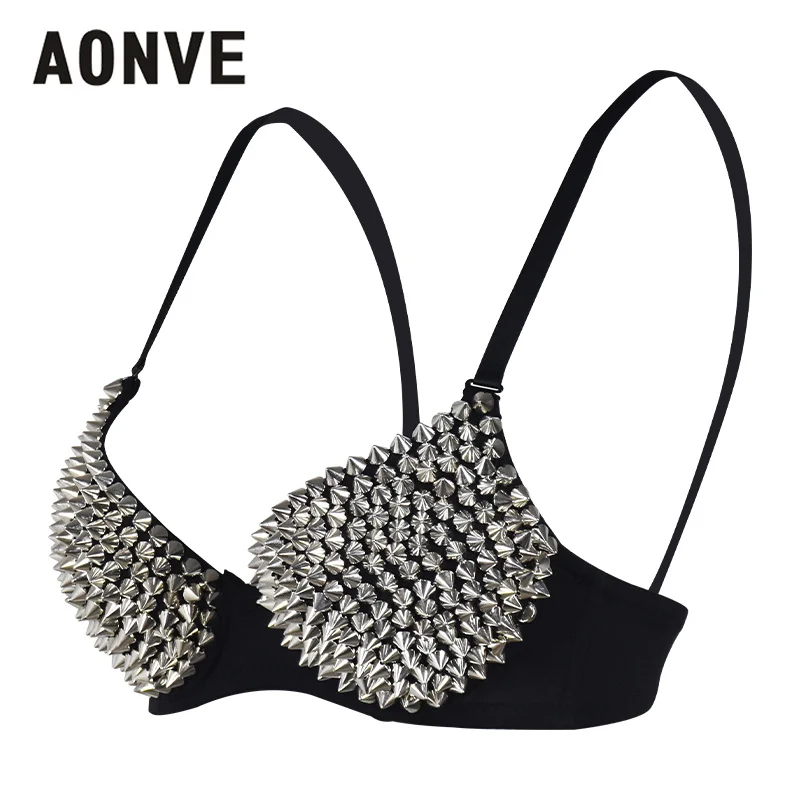 Soutien-gorge punk à pics métalliques - Kf sdfae aeb eb de e fedfe z - Tenue de festival