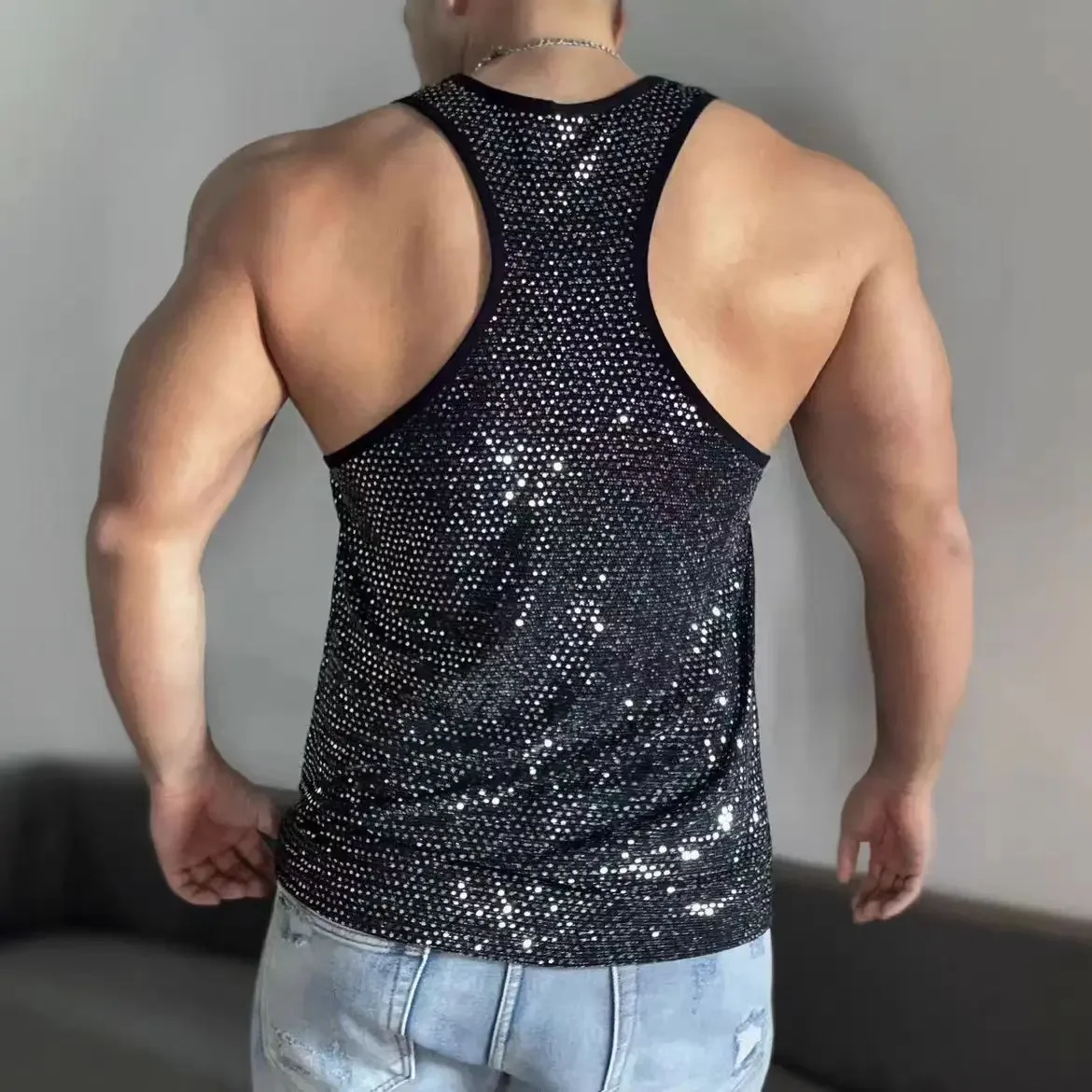 Débardeur brillant à paillettes - Kf s f fdb e dd abbc b ae - Tenue de festival