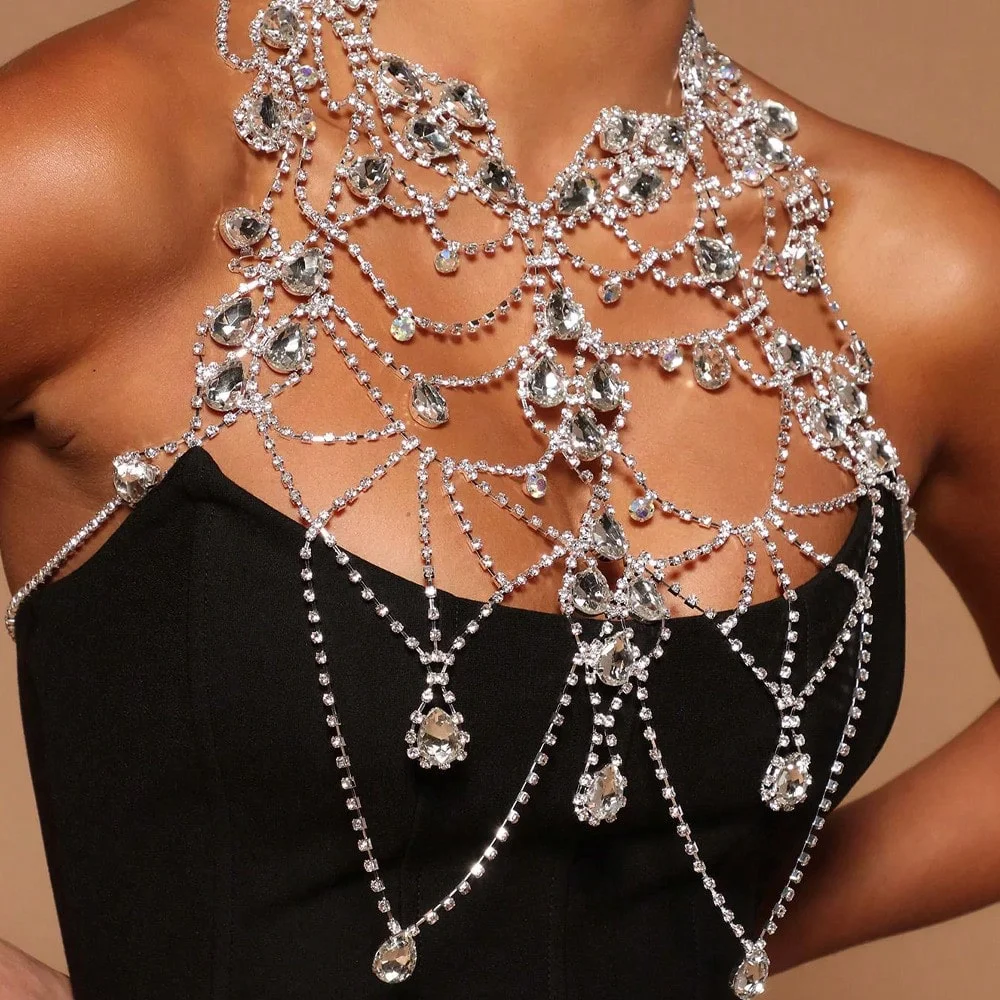 Bijoux strass corps chaîne à cristaux - Kf s bcb edf d be af c f f eb v - Tenue de festival