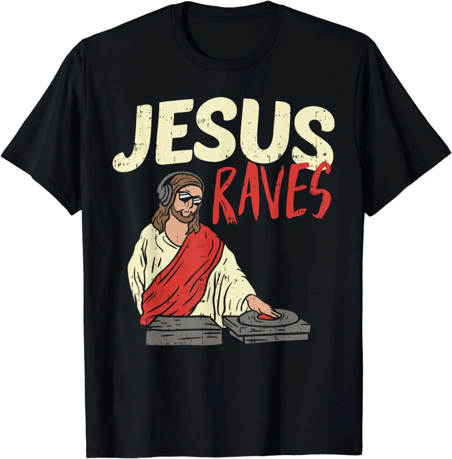 T-shirt - Jesus Raves - Kf s cc a d e dd d e cn - Tenue de festival
