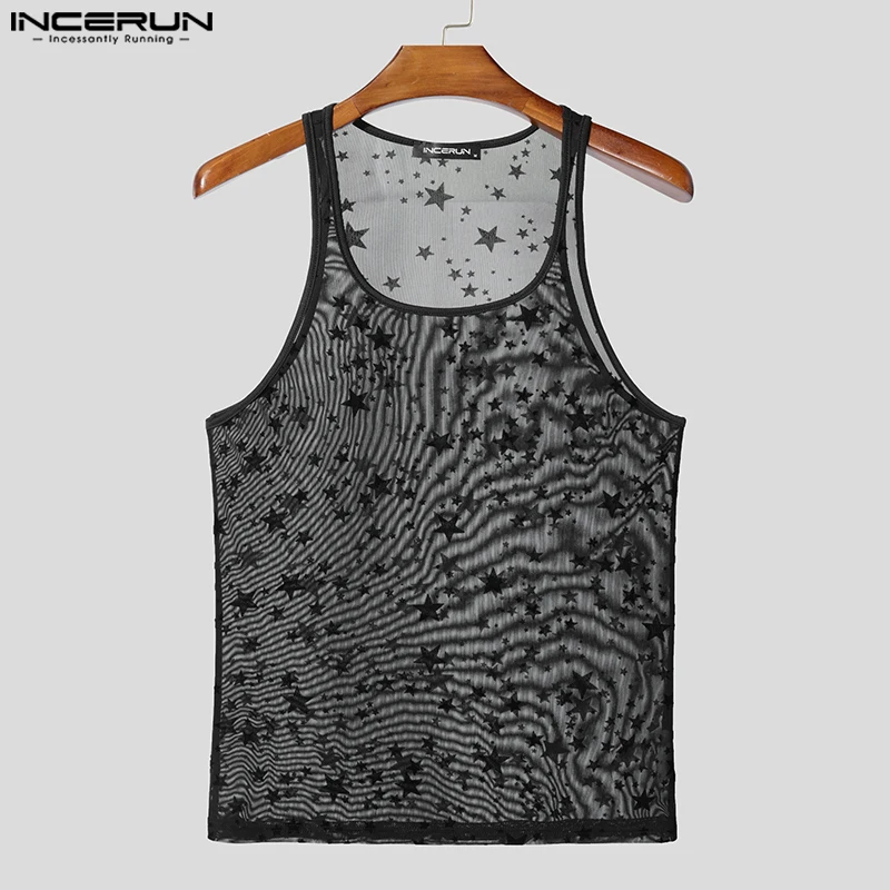 Débardeur en maille transparent étoilée - Kf s e d f b b b d cc d - Tenue de festival