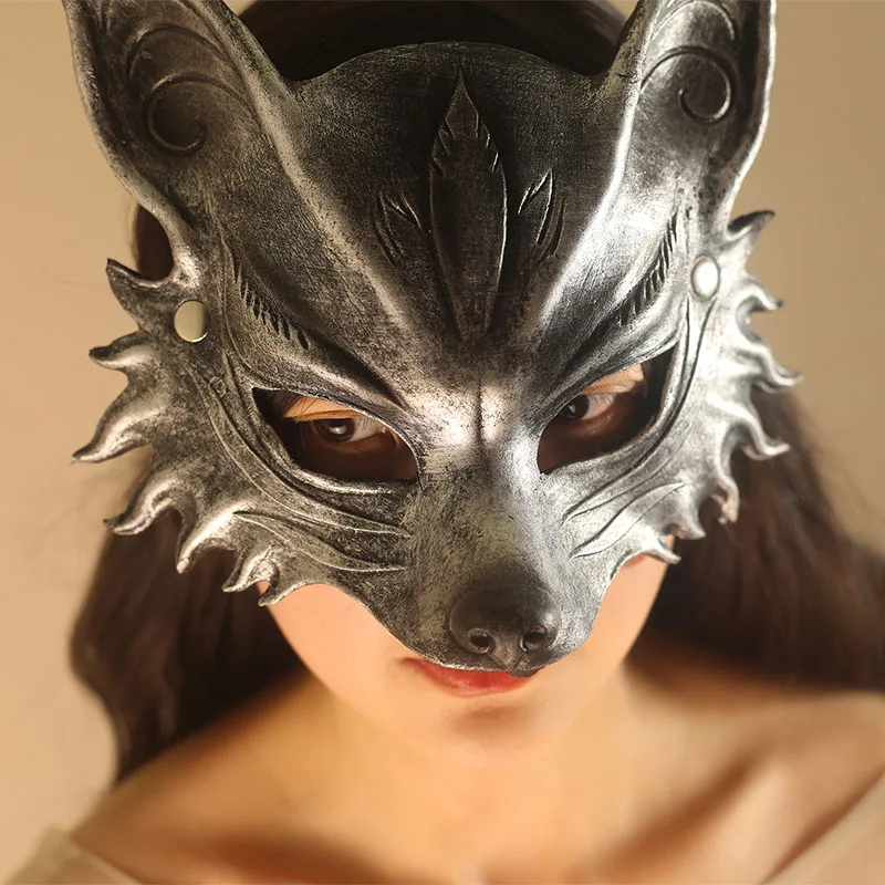 Masque à demi tête de renard - Kf sa b d fe f bfa de d v - Tenue de festival