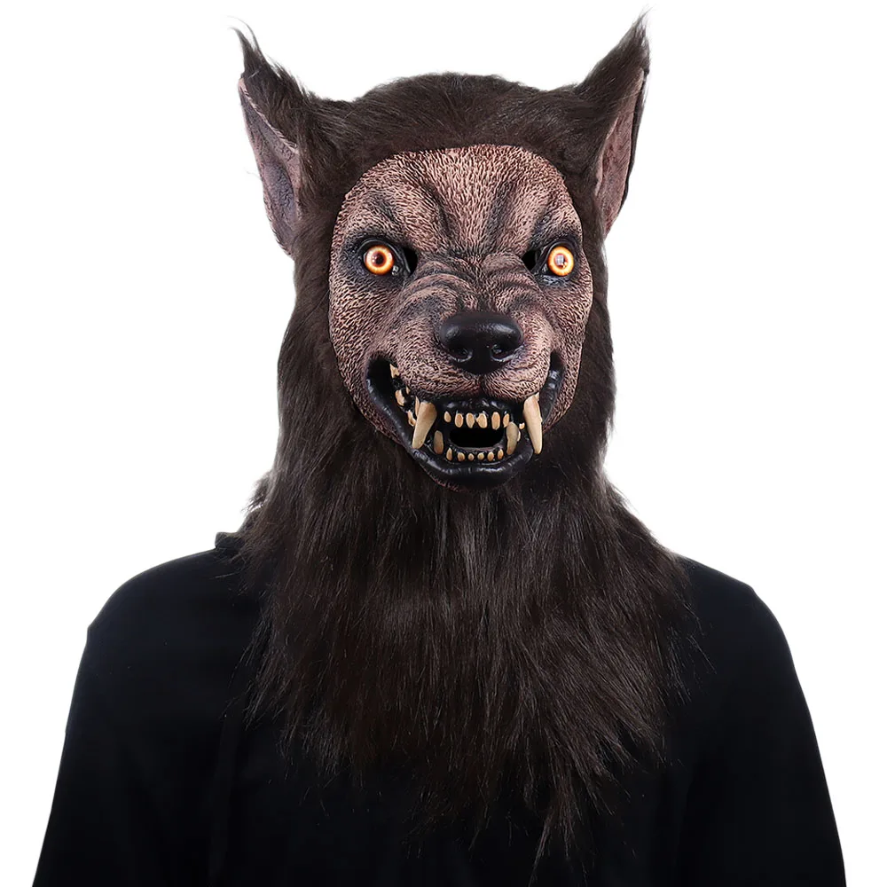 Masque de loup-garou en latex - Kf h e d e af bd ecf f cdbg - Tenue de festival