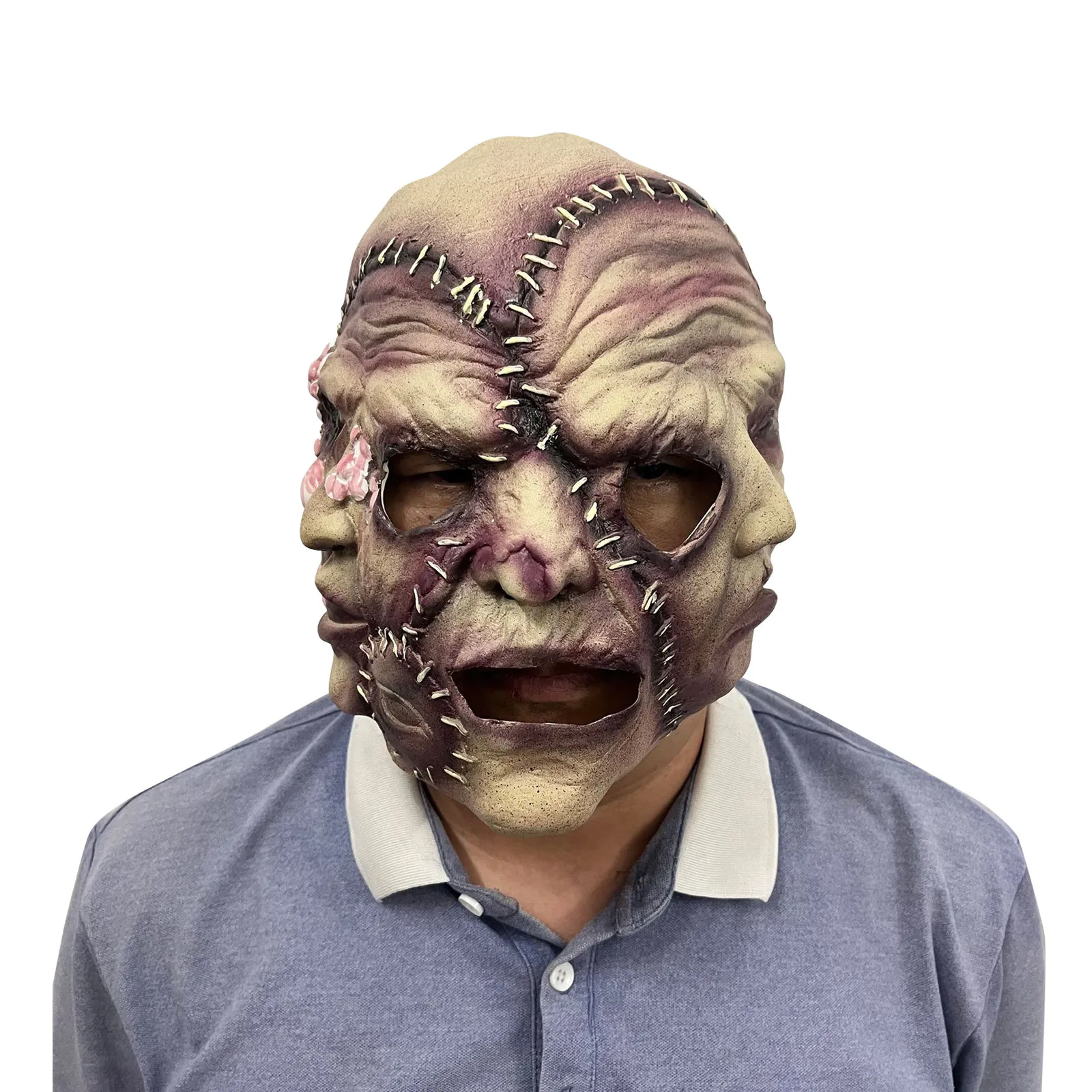 Masque de monstre à 3 visages - Kf s d e ac e d cf e l - Tenue de festival