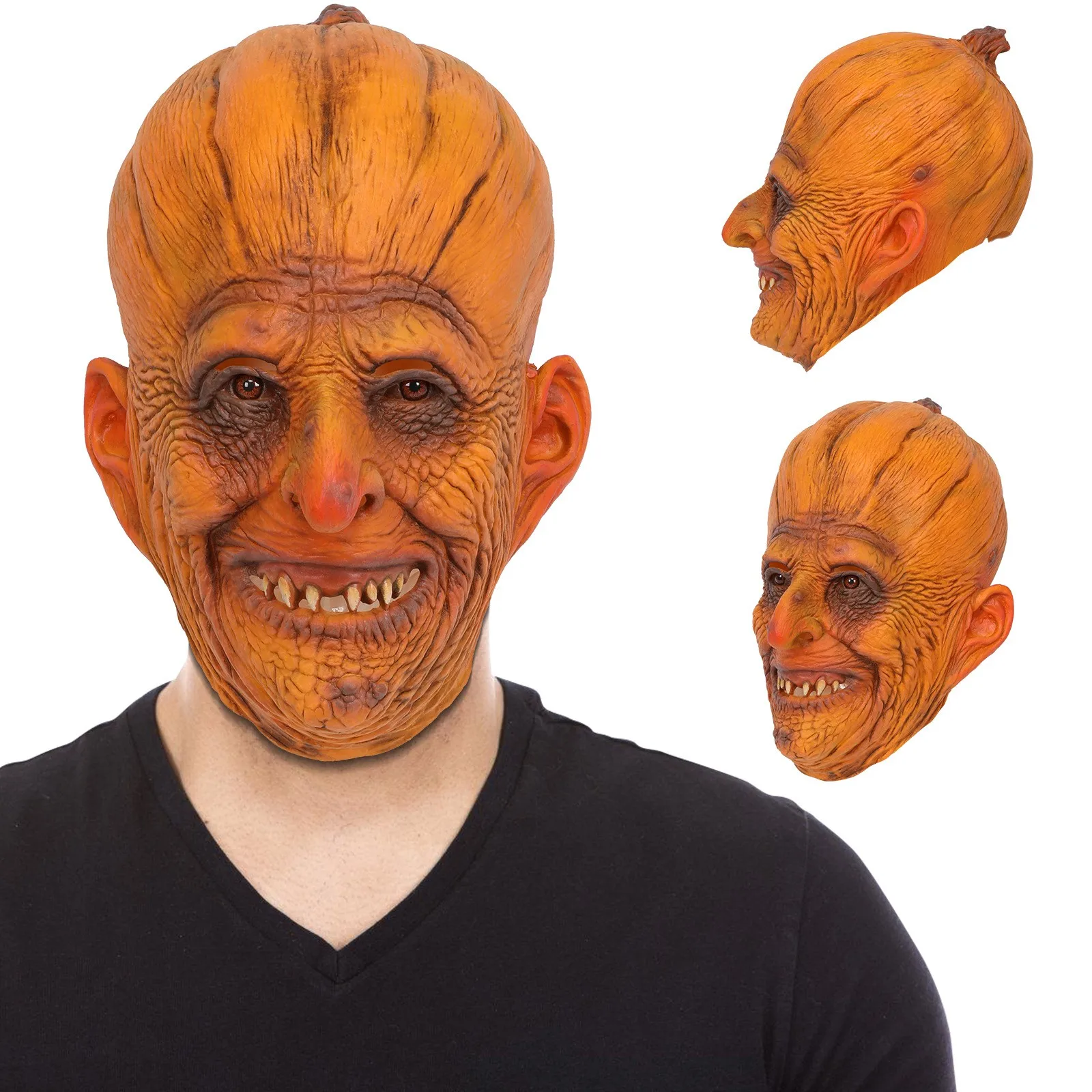 Masque de monstre à tête de citrouille pour Halloween - Kf sac c a b ea bceba ab - Tenue de festival Masque de monstre à tête de citrouille pour Halloween - Kf sac c a b ea bceba ab - Tenue de festival