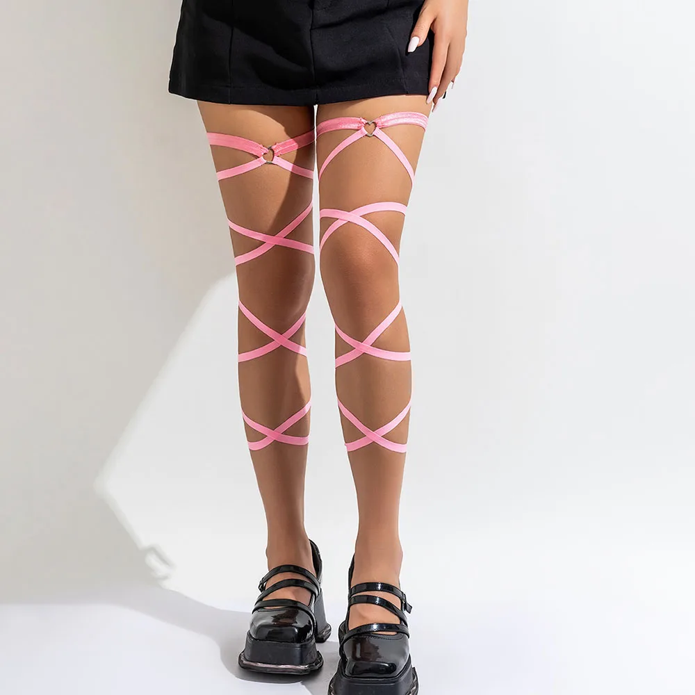 Bande élastique gothique punk pour femme - Kf sf b c ba d af adb k - Tenue de festival