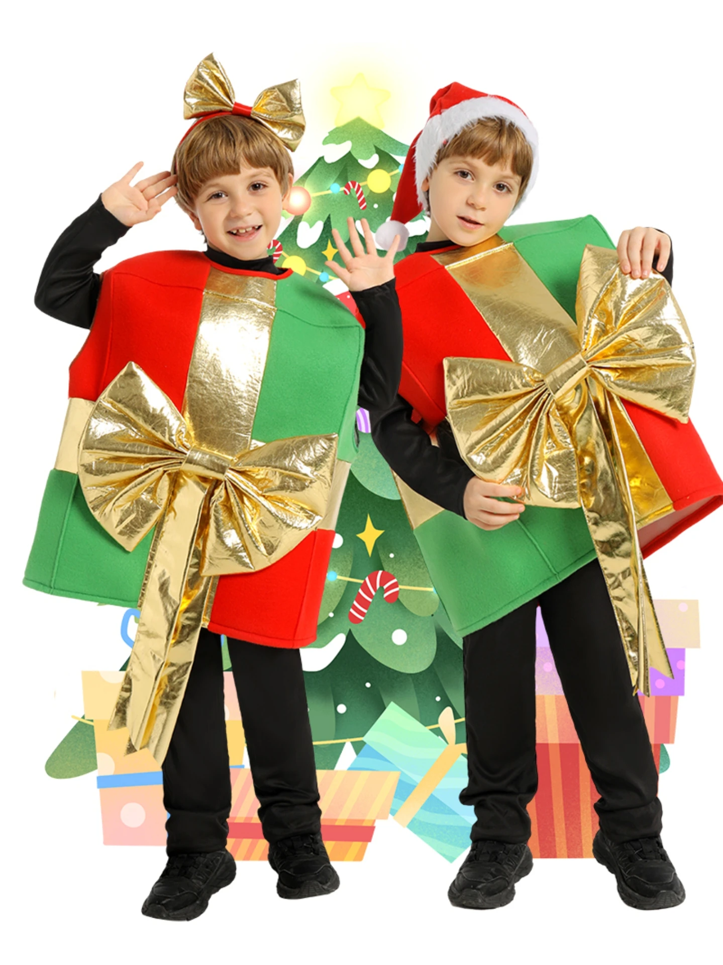 Déguisement de Cadeau de Noël pour enfant - Kf s b ede c a f bea o - Tenue de festival