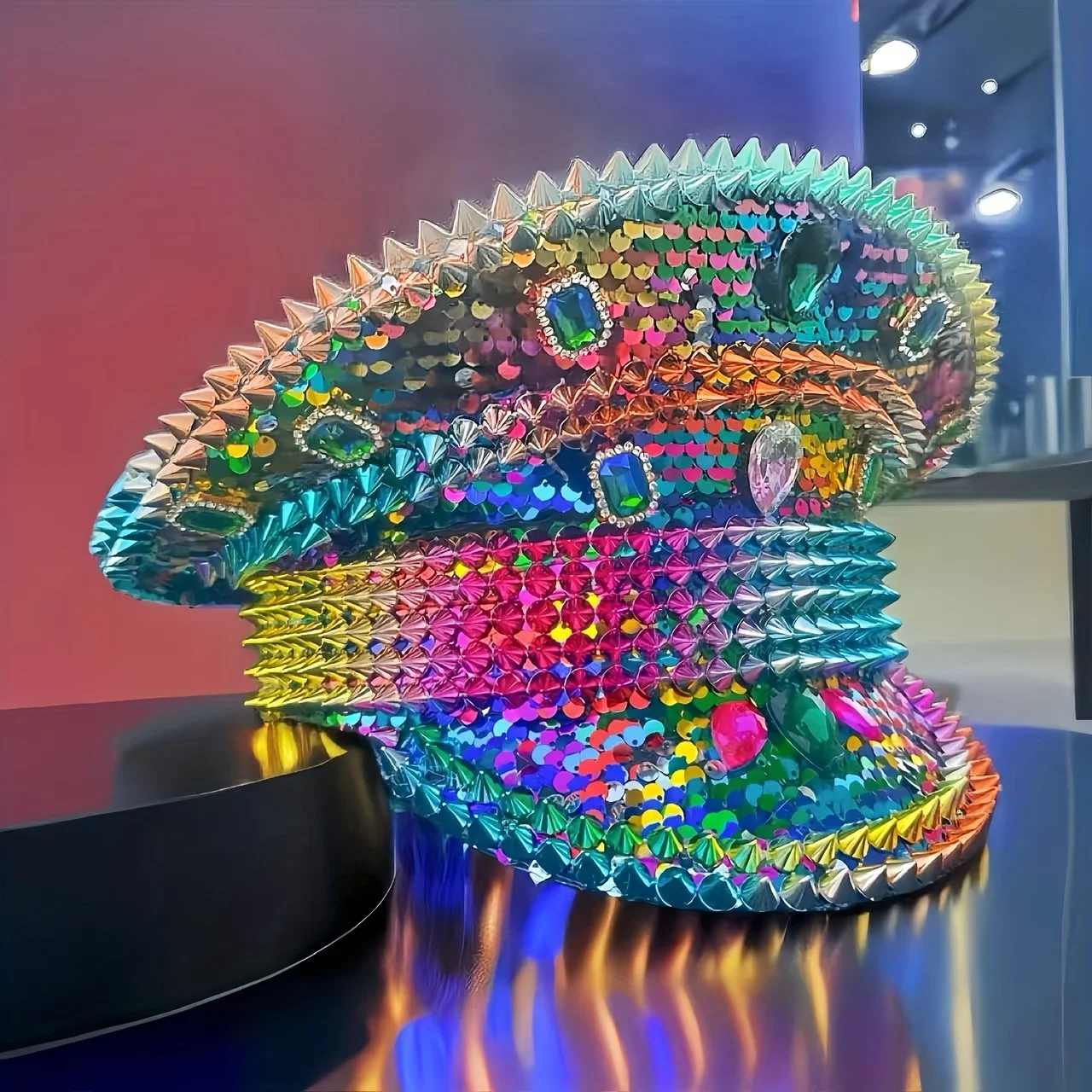 Chapeau de capitaine steampunk à strass - Kf s b cd ab ec - Tenue de festival