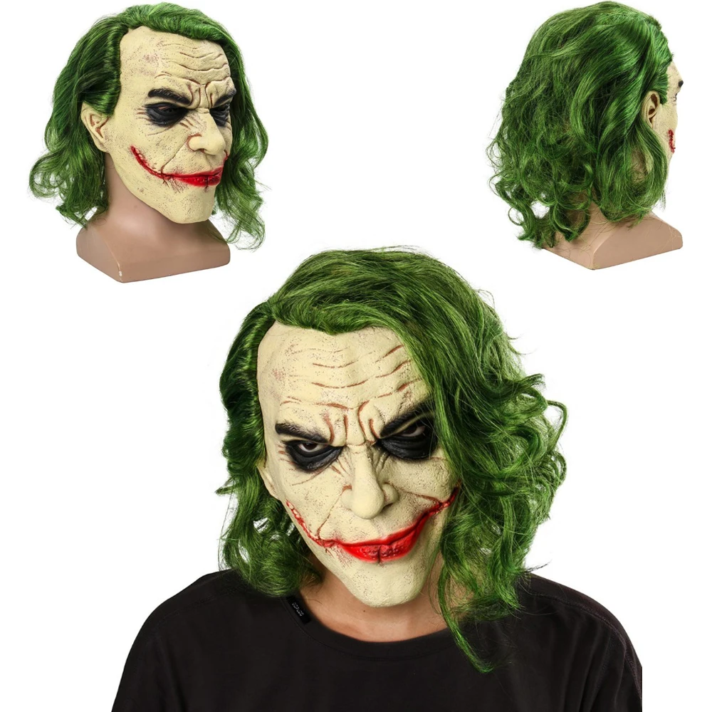 Masque de cosplay "Le Joker" en latex - Kf sb ccf d d bd e f ff eq - Tenue de festival