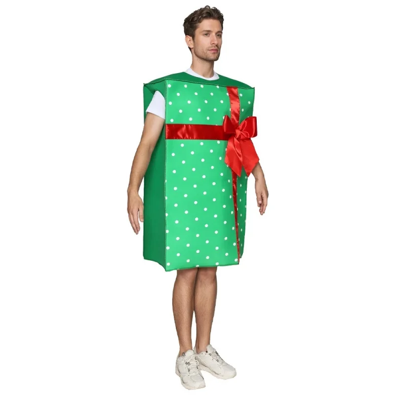 Déguisement "Cadeau de Noël" vert et rouge - Kf sbb a d df a ab c a d be - Tenue de festival