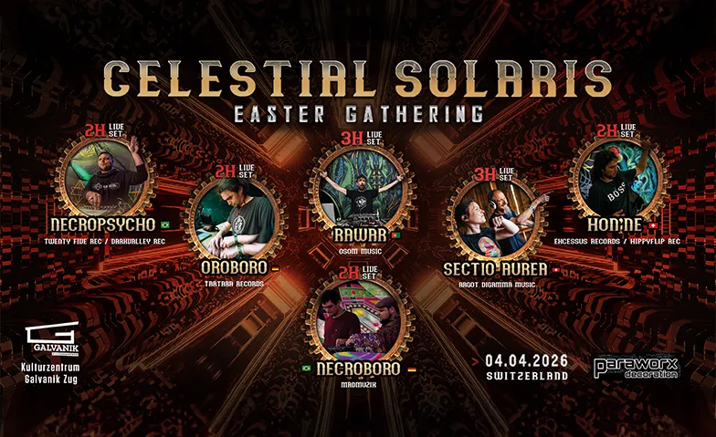 Les meilleurs Festivals Techno en Suisse en 2026 ! - Celestial solaris – easter gathering (zug) festivals techno suisse - Tenue de festival