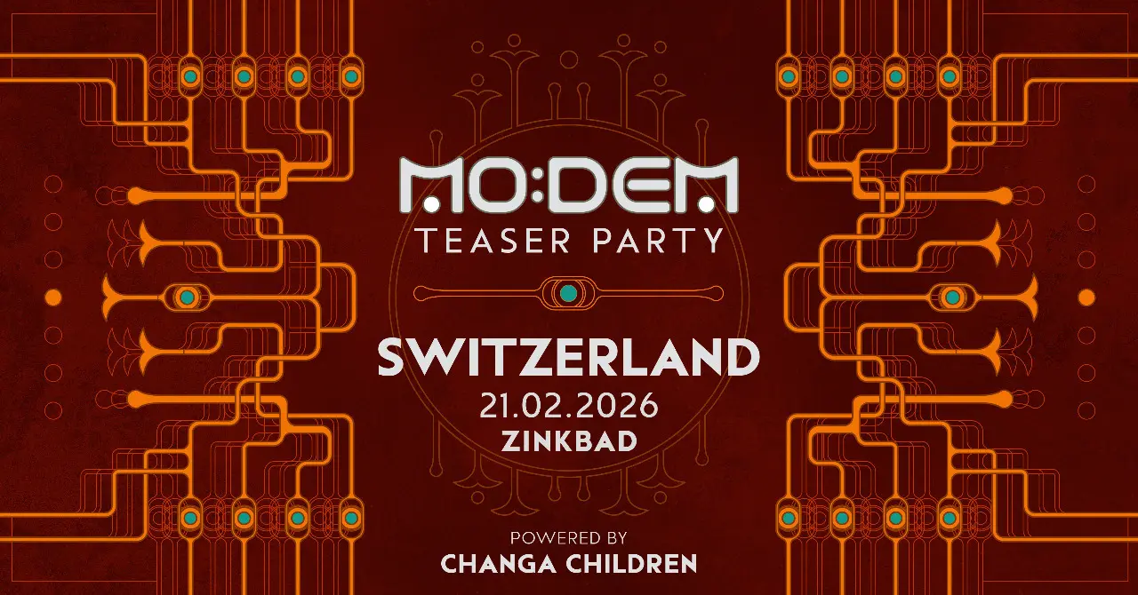 Les meilleurs Festivals Techno en Suisse en 2026 ! - Modem teaser switzerland (zurich) - Tenue de festival