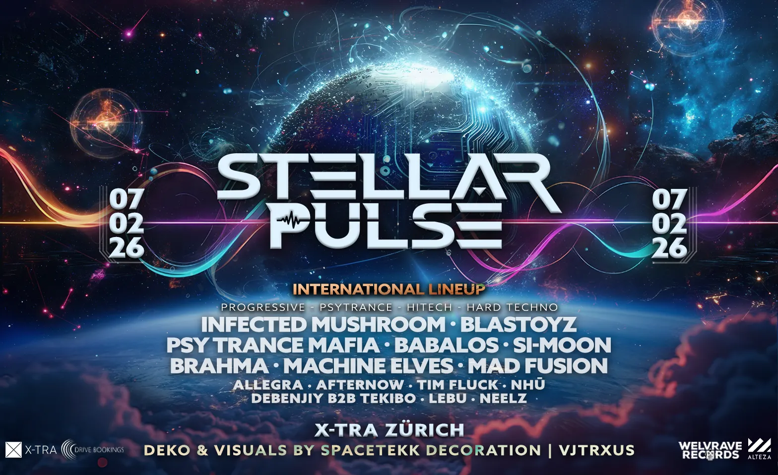 Les meilleurs Festivals Techno en Suisse en 2026 ! - Stellarpulse v (zurich) festivals techno suisse - Tenue de festival