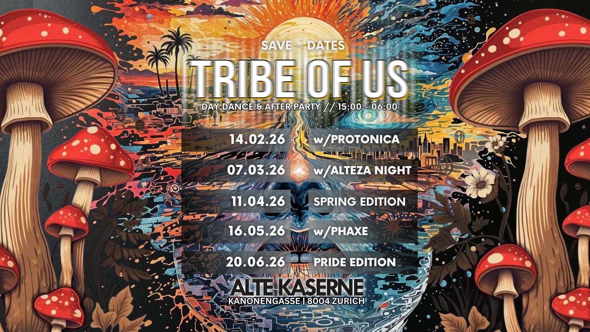 Les meilleurs Festivals Techno en Suisse en 2026 ! 15 Les meilleurs Festivals Techno en Suisse en 2026 ! - Tribe of us day dance & after party (zurich) - Tenue de festival