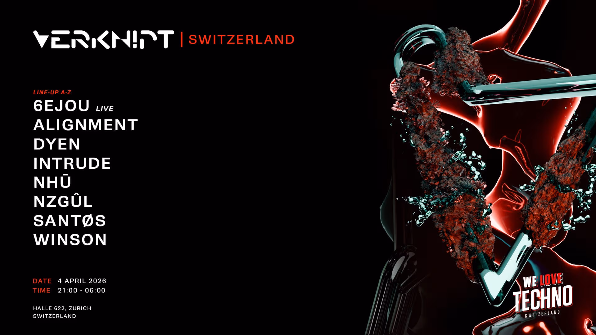 Les meilleurs Festivals Techno en Suisse en 2026 ! - Verknipt switzerland (zurich) festivals techno suisse - Tenue de festival