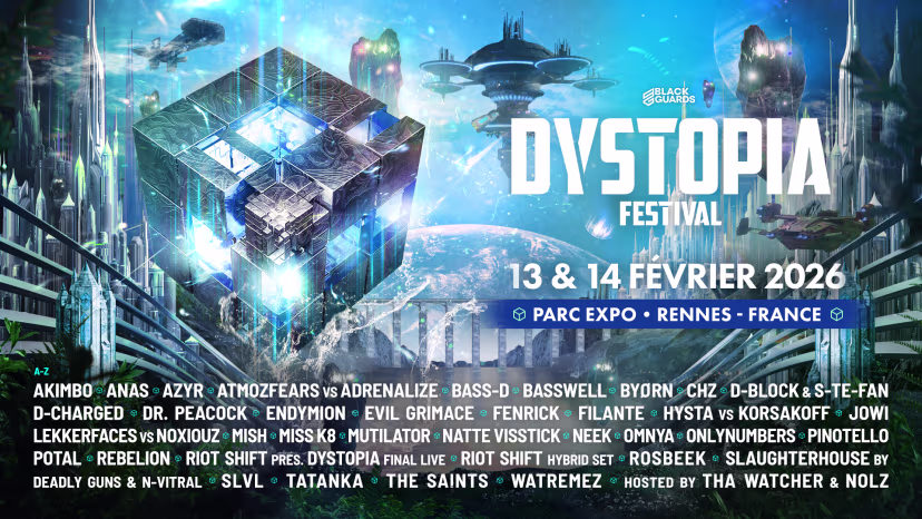 Les meilleurs Festivals Techno en France en 2026 ! - Dystopia rennes festival techno france - Tenue de festival