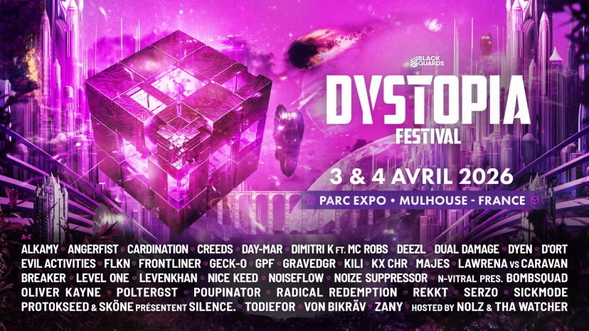 Les meilleurs Festivals Techno en France en 2026 ! - Dystopia mulhouse festival techno france - Tenue de festival