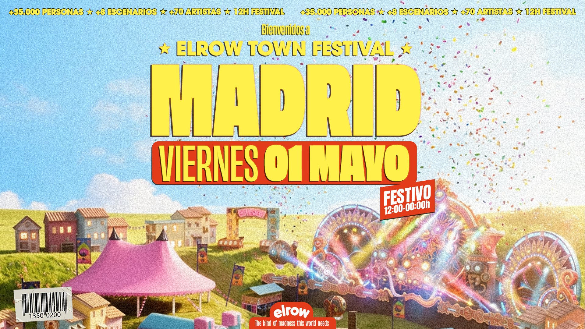 Les meilleurs Festivals Techno en Espagne en 2026 ! 10 Les meilleurs Festivals Techno en Espagne en 2026 ! - Elrow town madrid festivals techno espagne - Tenue de festival