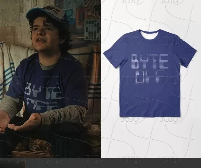 T-shirt BYTE OFF de "Dustin" dans Stranger Things (Saison 2) - Kf s f da b b a ed c cu - Tenue de festival