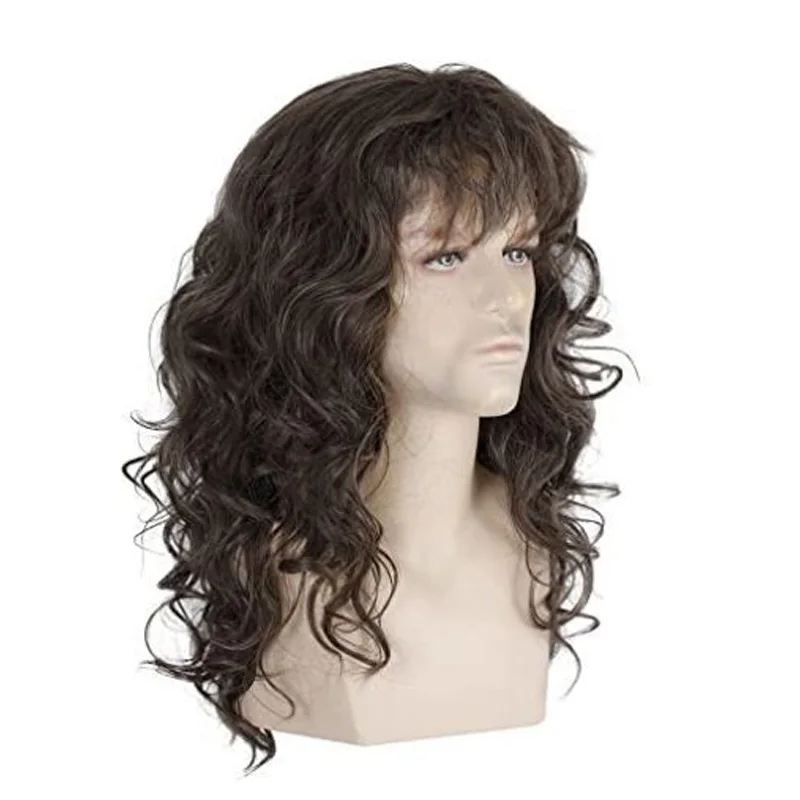 Perruque de cosplay “Eddie Munson” dans Stranger Things (Saison 4) - Kf se cb cb bb cf faad ca v - Tenue de festival